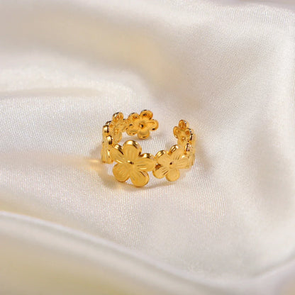 Dainty Floral Engagement Ring
