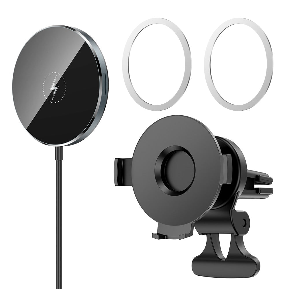 Compact Dual Port Car Charger with Strong Grip - Luxicro