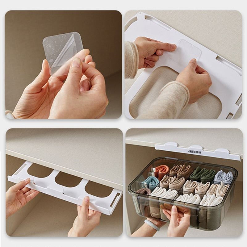 Compact Under Desk Storage Drawer Unit