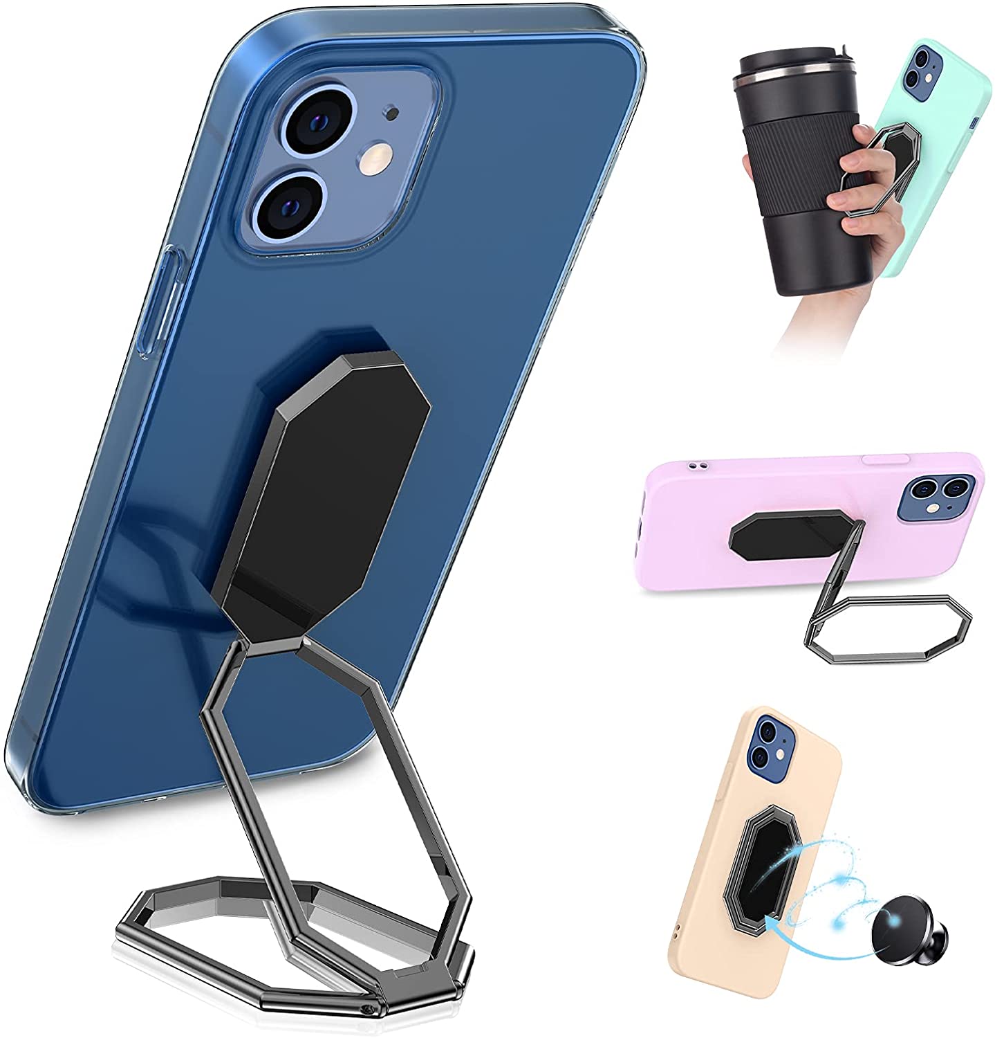 Premium Metal Phone Stand with 8-Sided Base