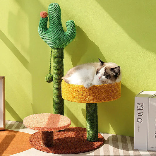 Cozy Cat Tower Sisal Scratching Post Three Tier Condo - Luxicro