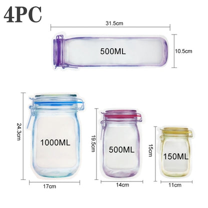 Durable Transparent Zipper Storage Bags - Luxicro