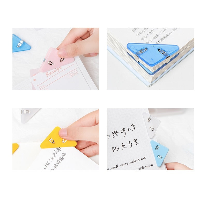 Vibrant Desk Paper Triangle Clip Organizer