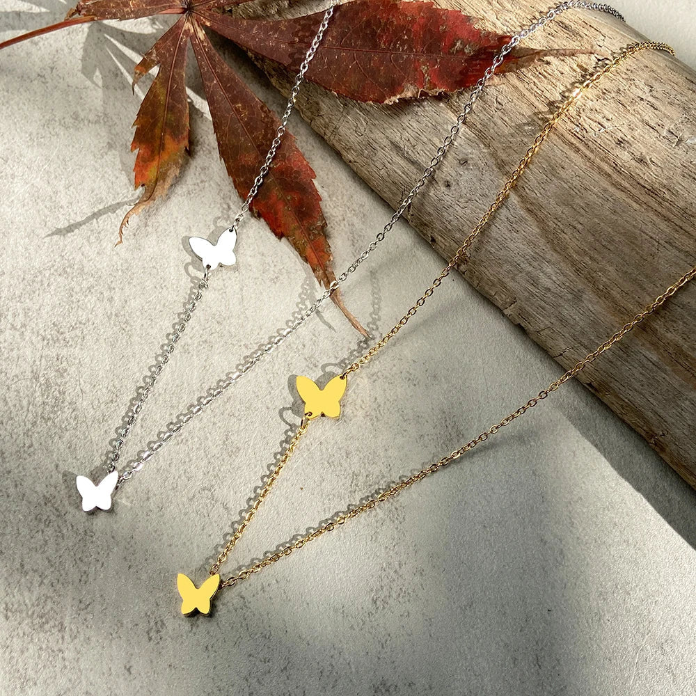 Dainty Butterfly Charm Necklace