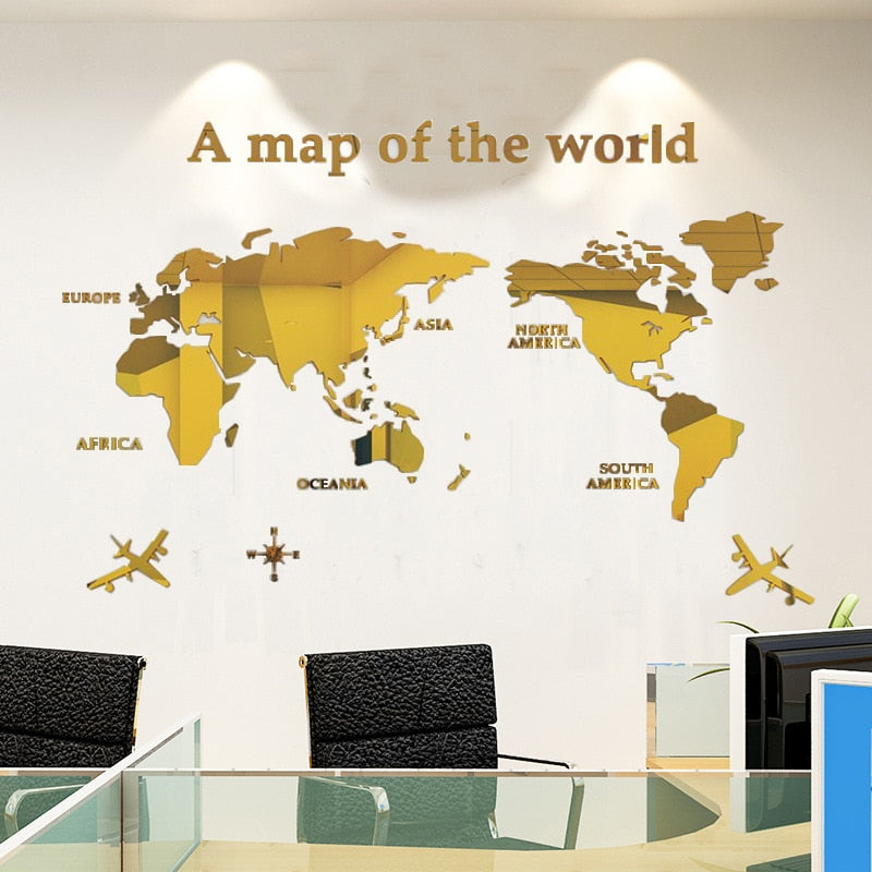 Big World Wall Map Sticker