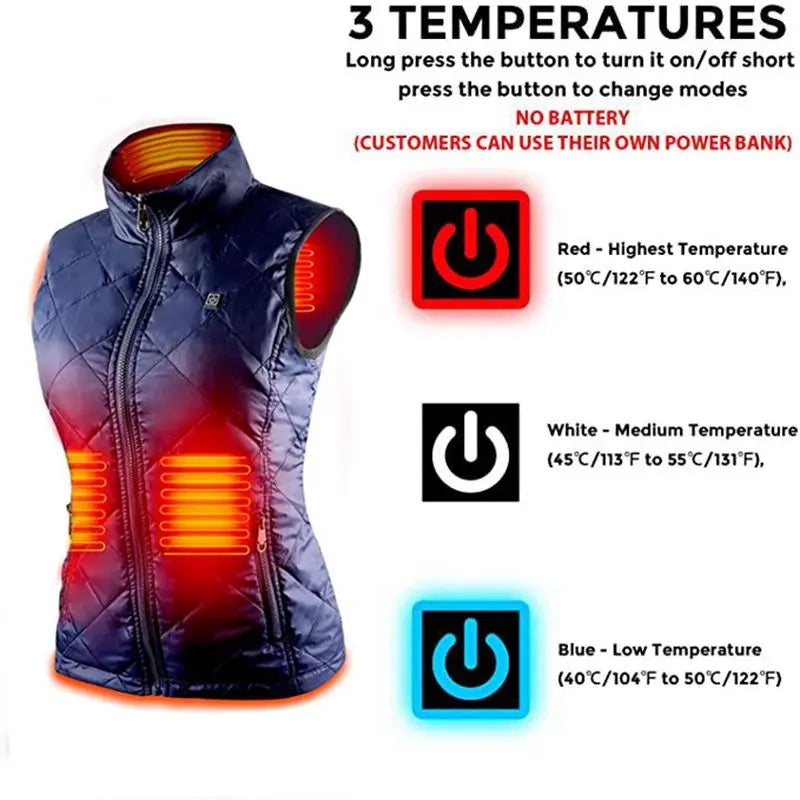 Cozy Ladies' Electric Vest with USB Charging