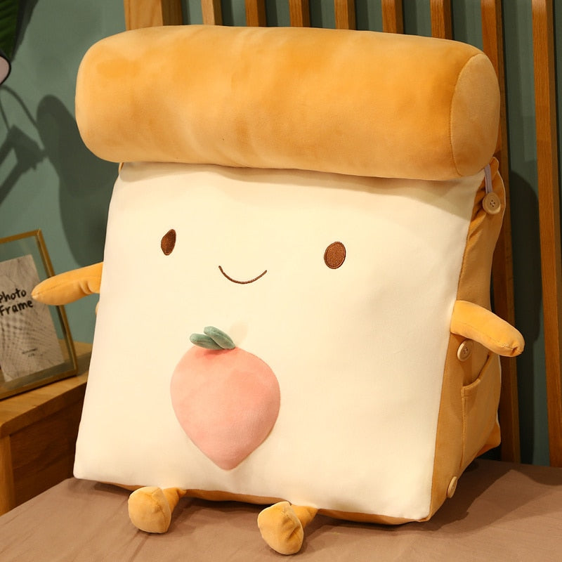 Cozy Delicious Toast Print Throw Pillow
