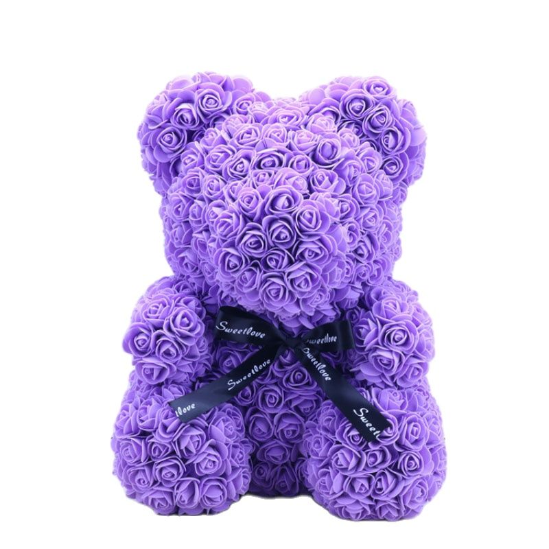 Artificial Flower Cute Stuffed Bear Toy