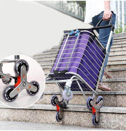 Compact Collapsible Shopping Cart On Wheels - Luxicro