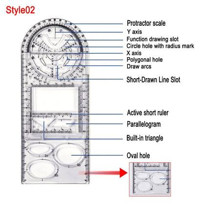 Precise Engineering Drafting Scale Ruler