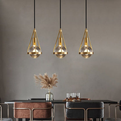 Chic Brass Pendant Light with Warm Soft Glow - Luxicro