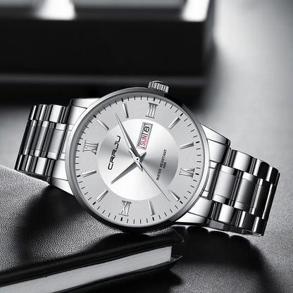 Stylish Mens Water Resistant Stainless Steel Watch
