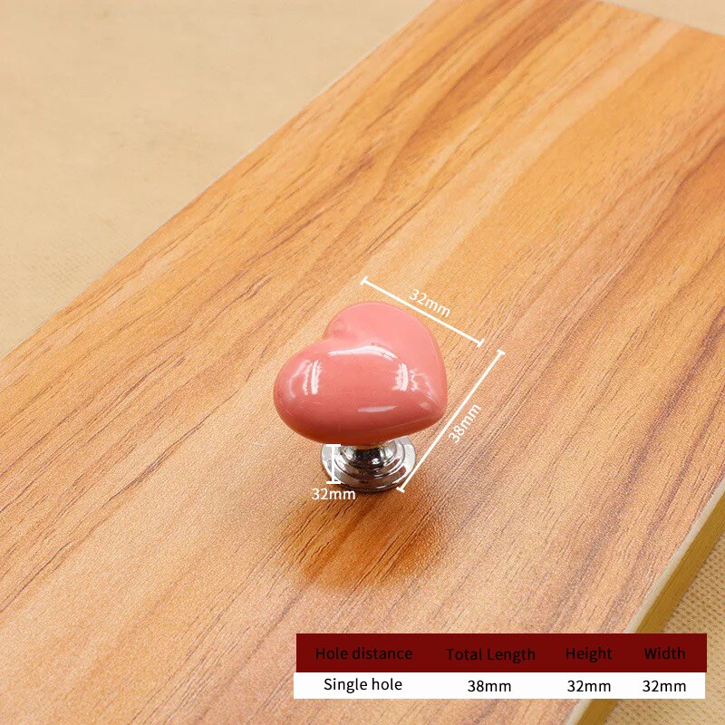 Stylish Ceramic Heart Door Knob Handle - Luxicro