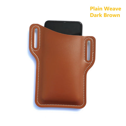 Retro Brown Leather Phone Holster