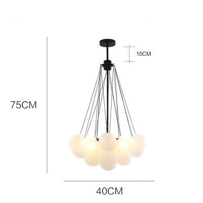 Luxury Pendant Light With Soft White Glass Shades