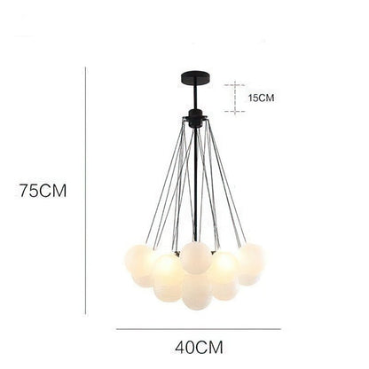 Luxury Pendant Light With Soft White Glass Shades