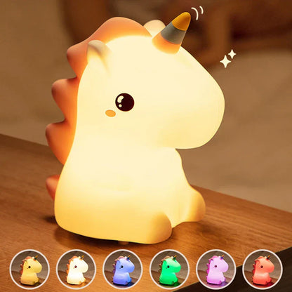Fun Unicorn LED Nightlight Silicone USB Lamp