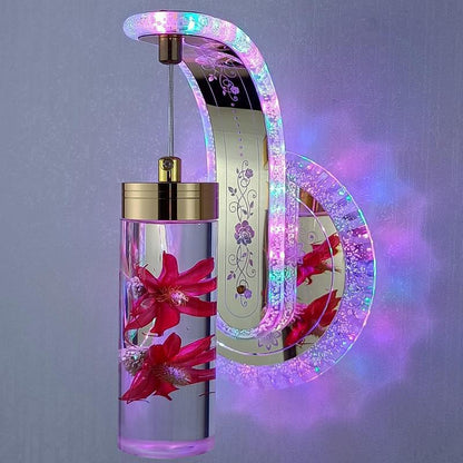 Elegant Glass Floral Dimmable Wall Lamp