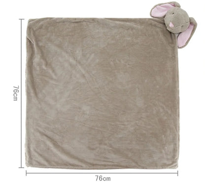 Cozy Teddy Baby Blanket with Sweet Rabbit