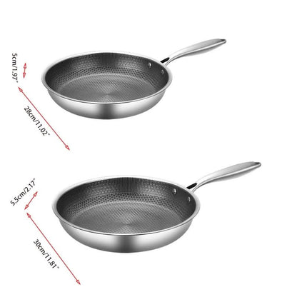 Large Heavy Duty Nonstick Stainless Steel Skillet