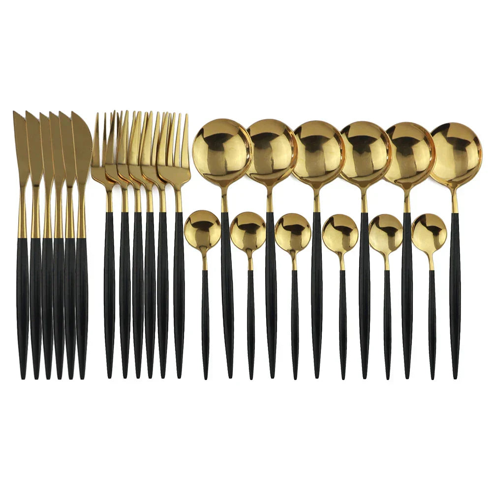 Luxury Silver Coated Metal Flatware Set - Luxicro