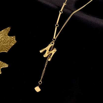 Custom Monogrammed Pendant Necklace