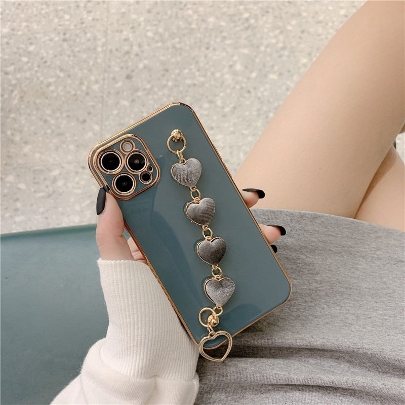 Metallic Heart iPhone Phone Cover