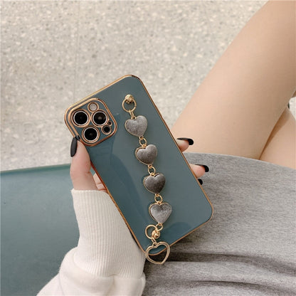 Metallic Heart iPhone Phone Cover