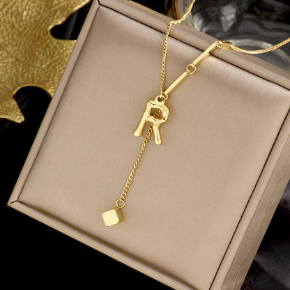 Custom Monogrammed Pendant Necklace