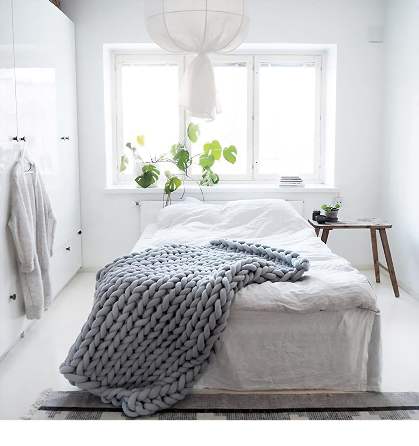 Soft Homemade Knitting Blanket Set