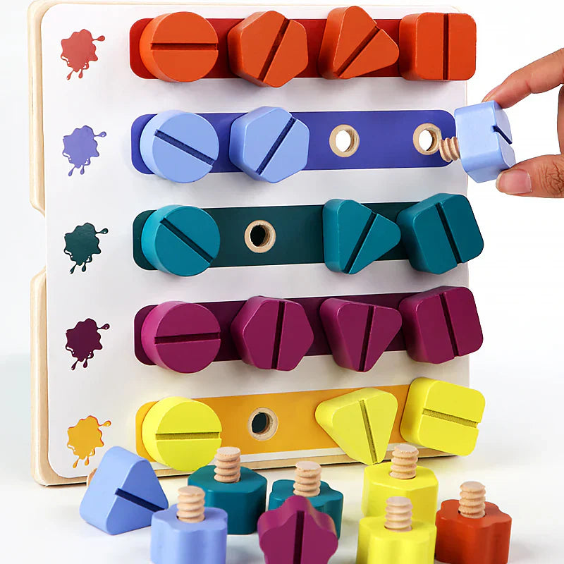 Colorful Wooden Shape Sorting Game