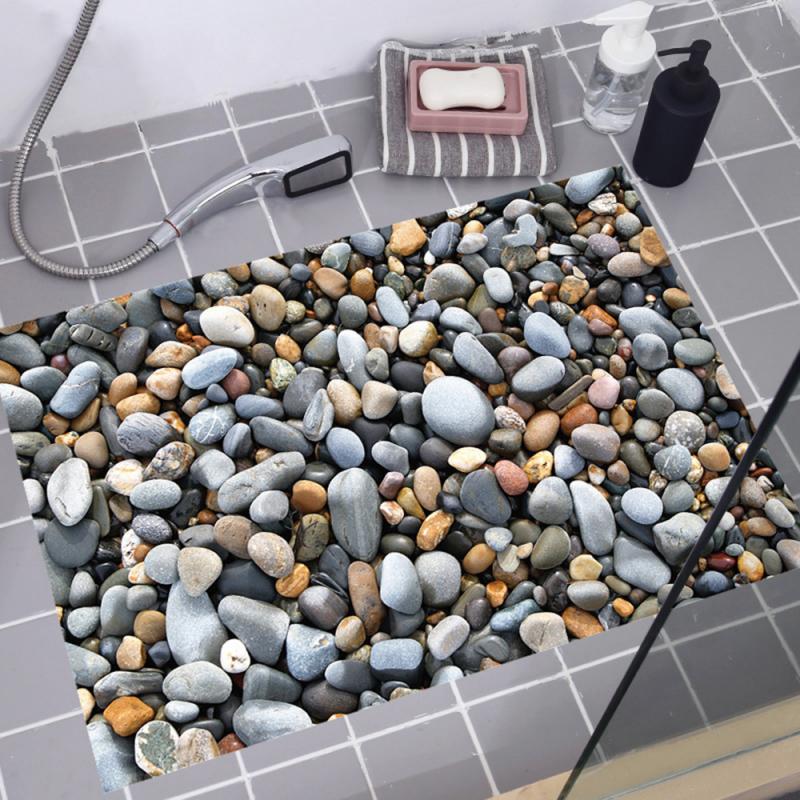 Stylish Stone Look Bathroom Floor Stickers - Luxicro