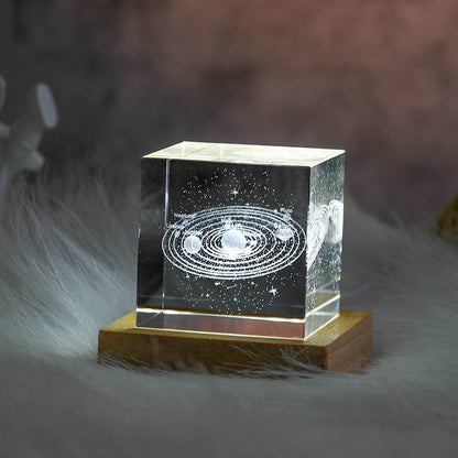 Sparkling Crystal Moon Table Lamp
