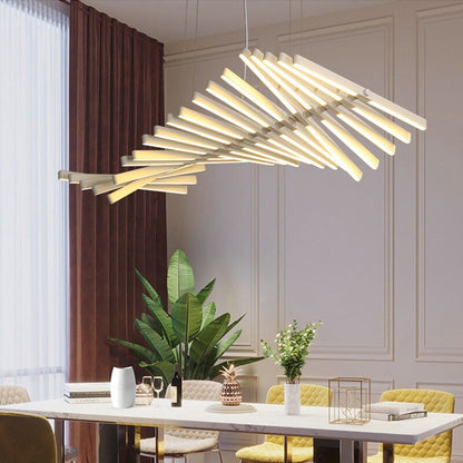Modern Herringbone LED Pendant Light Fixture