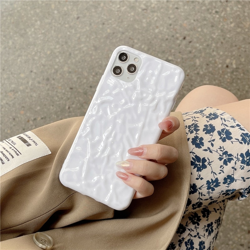 Metallic Silver iPhone Cover Case