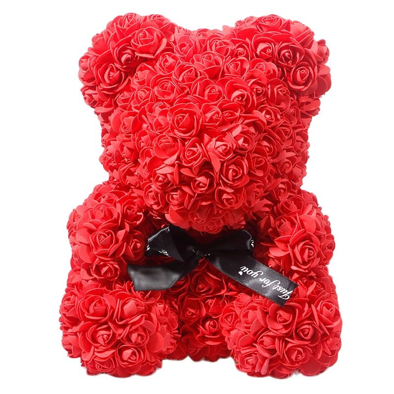 Artificial Flower Cute Stuffed Bear Toy