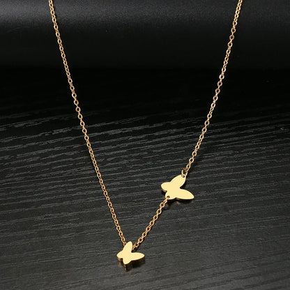 Dainty Butterfly Charm Necklace - Luxicro