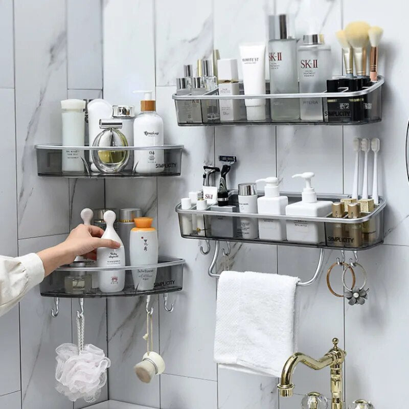 Compact Bathroom Cosmetic Shelf Organizer