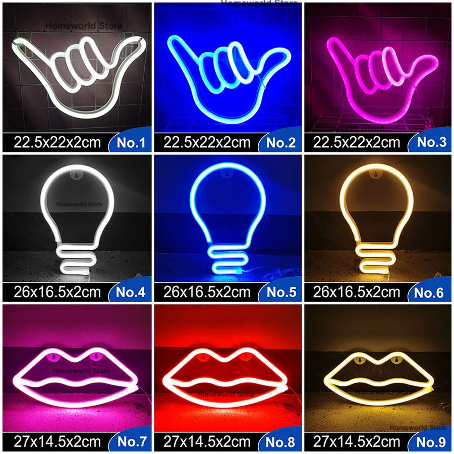 Colorful LED Wall Light Decor Night Lamp