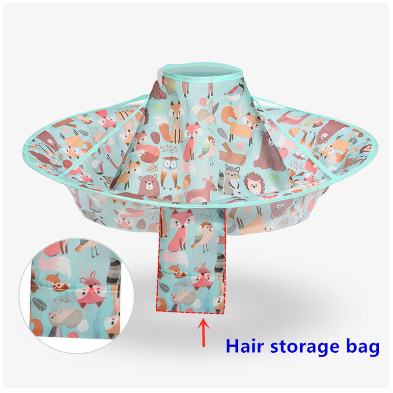 Practical Reusable Children's Hair Cutting Bib