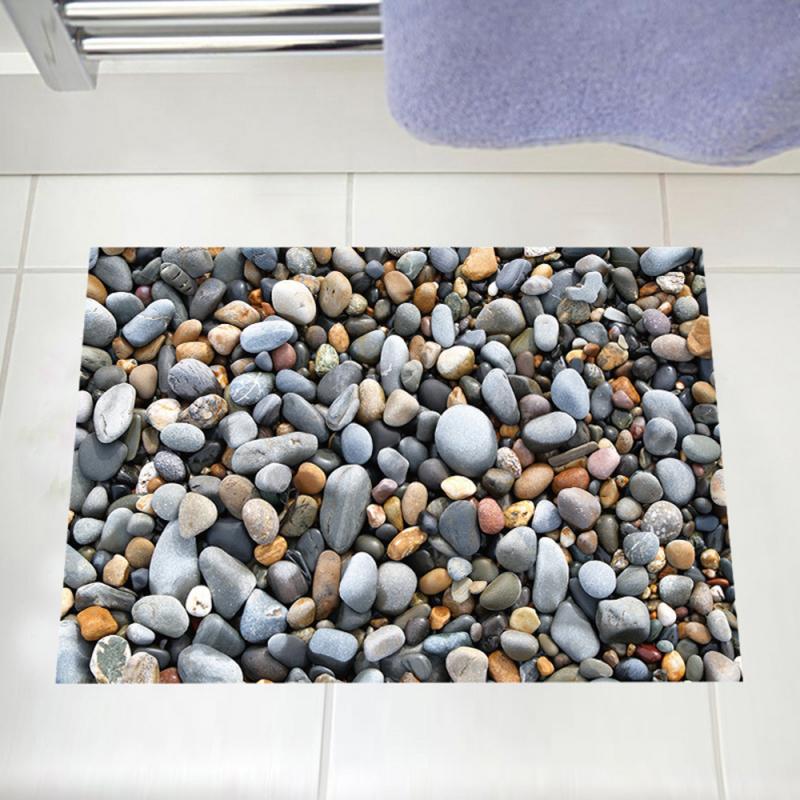Stylish Stone Look Bathroom Floor Stickers