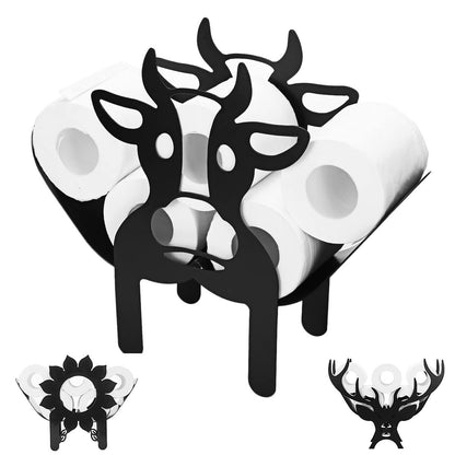 Decorative Iron Toilet Paper Holder with Animal Design
