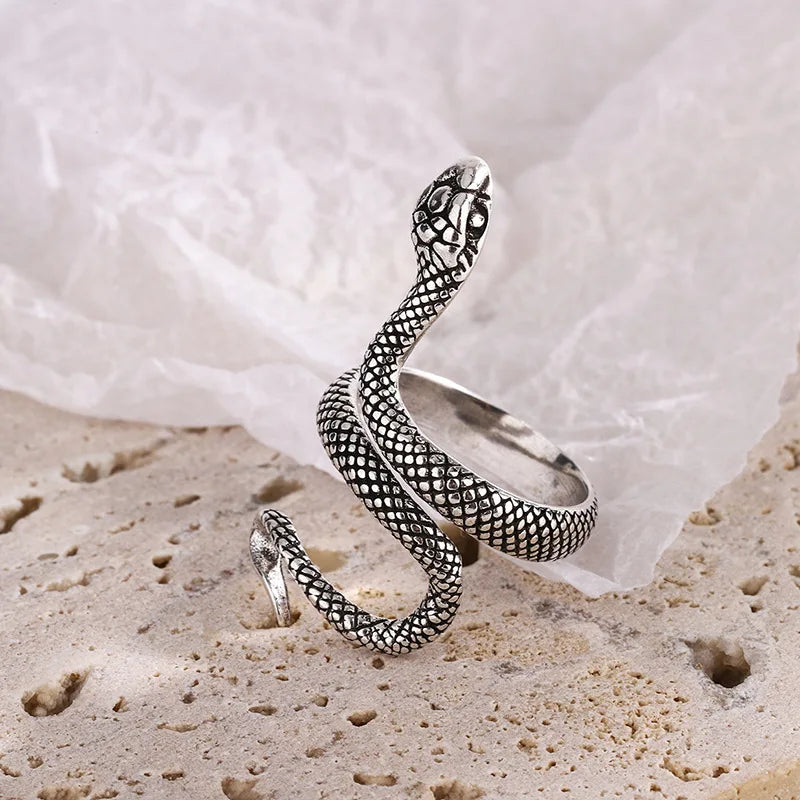 Stylish Snake Pattern Metal Ring