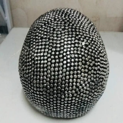 Big Metallic Skull Figurine Home Decor Statue