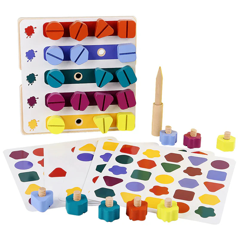 Colorful Wooden Shape Sorting Game