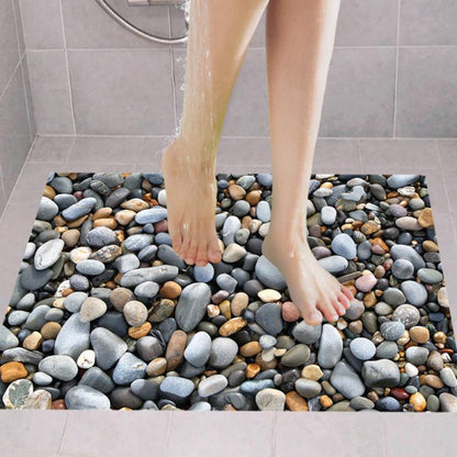 Stylish Stone Look Bathroom Floor Stickers