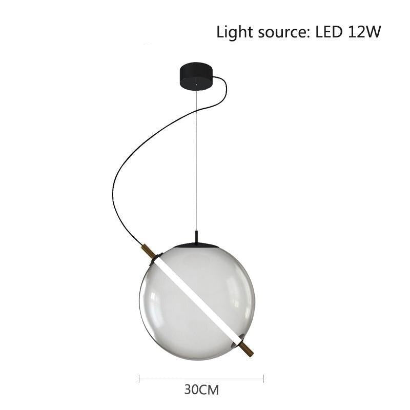 Stylish Copper Glass Pendant LED Light Fixture