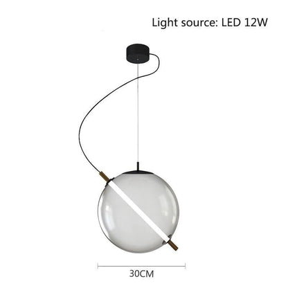 Stylish Copper Glass Pendant LED Light Fixture
