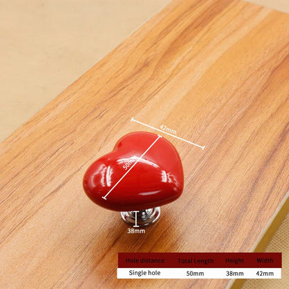 Stylish Ceramic Heart Door Knob Handle