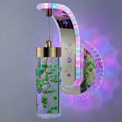Elegant Glass Floral Dimmable Wall Lamp